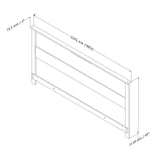 King size Modern Headboard in Black Wood Finish - Dubh_Arts
 - 4