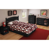 Modern 3-Drawer Dresser Wardrobe Chest with Storage Shelf in Black - Dubh_Arts
 - 2
