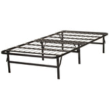 14" High Folding Metal Bed Frame / Bi-Fold Platform Bed Base - Dubh_Arts
 - 3