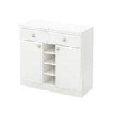 White Dining Room Sideboard Buffet Console Table with 2 Drawers - Dubh_Arts
 - 2