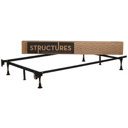 6-Leg Adjustable 2-in-1 Twin / Full Size Metal Bed Frame - Dubh_Arts
 - 1