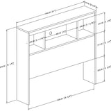 Twin-size Bookcase Headboard in Black Finish - Modern Design - Dubh_Arts
 - 4