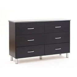 Black Onyx 6-Drawer Double Dresser - Dubh_Arts
 - 1