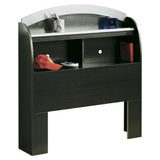 Black Onyx Twin-Size Bookcase Headboard - Dubh_Arts
 - 2