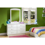 6-Drawer Double Dresser in White Finish with Interchangeable Handles - Dubh_Arts
 - 4