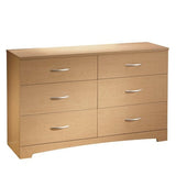 6 Drawer Dresser Modern Bedroom Chest in Natural Maple Finish - Dubh_Arts
 - 1