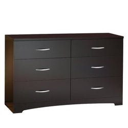 Modern 6-Drawer Bedroom Dresser in Chocolate Wood Finish - Dubh_Arts
 - 1
