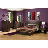 Modern 6-Drawer Bedroom Dresser in Chocolate Wood Finish - Dubh_Arts
 - 4