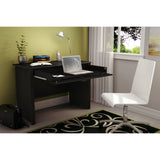 Black Laptop Computer Desk with Keyboard Tray Drawer - Dubh_Arts
 - 2