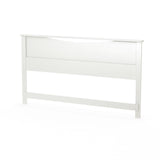 King size Contemporary Headboard in White Wood Finish - Dubh_Arts
 - 1