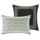Twin size 4-Piece Orange White Damask Print Comforter Set - Dubh_Arts
 - 3