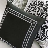 Twin size 4-Piece Orange White Damask Print Comforter Set - Dubh_Arts
 - 4