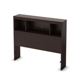 Twin size Contemporary Bookcase Headboard in Chocolate Finish - Dubh_Arts
 - 1