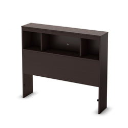 Twin size Contemporary Bookcase Headboard in Chocolate Finish - Dubh_Arts
 - 1