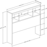 Twin size Contemporary Bookcase Headboard in Chocolate Finish - Dubh_Arts
 - 4