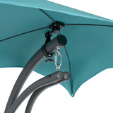 Teal Single Person Sturdy Modern Chaise Lounger Hammock Chair Porch Swing - Dubh_Arts
 - 4