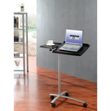 Adjustable Laptop Computer Cart Desk Stand in Steel with Espresso Top - Dubh_Arts
 - 4