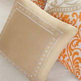 King size 5-Piece Comforter Set in Orange Damask Print - Dubh_Arts
 - 3