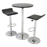 3 Piece Modern Dining Set with Bistro Table and Two Stools - Dubh_Arts
 - 1