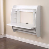 White Wall-Mounted Modern Space Saving Laptop Computer Desk - Dubh_Arts
 - 2