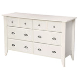White 6-Drawer Dresser Traditional Design - Made in USA - Dubh_Arts
 - 3