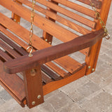 Classic 4-Ft Porch Swing in Red Cedar Wood - Amish Made in USA - Dubh_Arts
 - 3